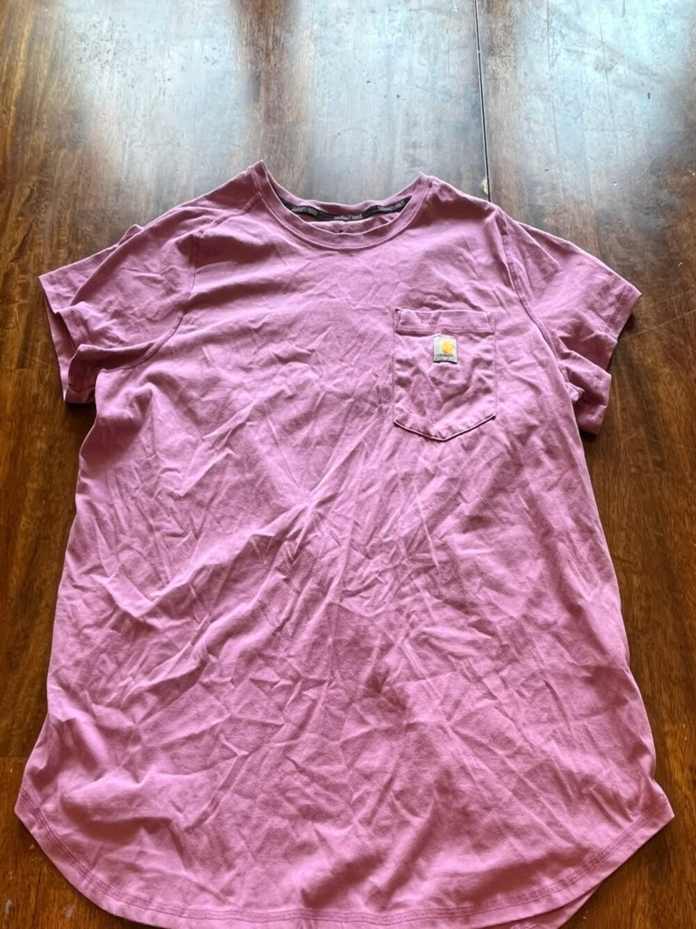 Carhartt Force Women's Pocket Tee Lavender XXL Relaxed Fit Moisture Wick